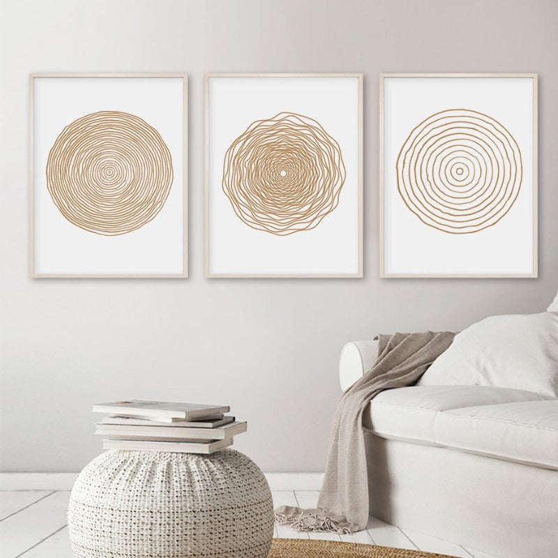 Minimalist Geometric Abstract Circle - Canvas Wall Art Painting