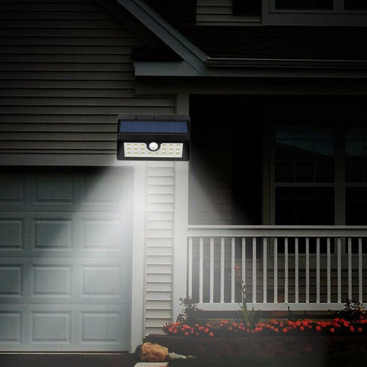 Solar-powered decorative wall lantern