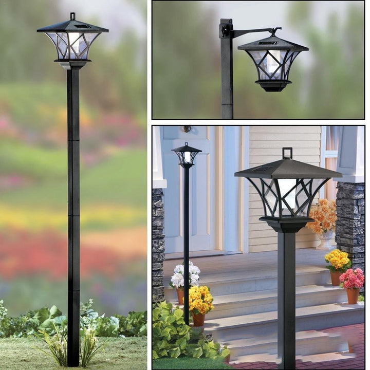 Solar-powered garden path lights
