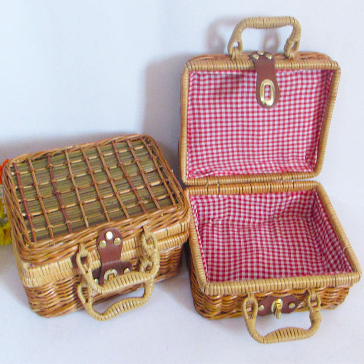 Handcrafted Wicker Storage Basket Set