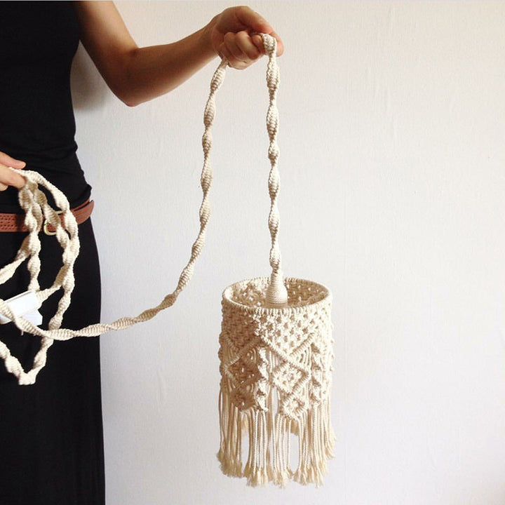 Macramé Plant Hanger with Fringed Design