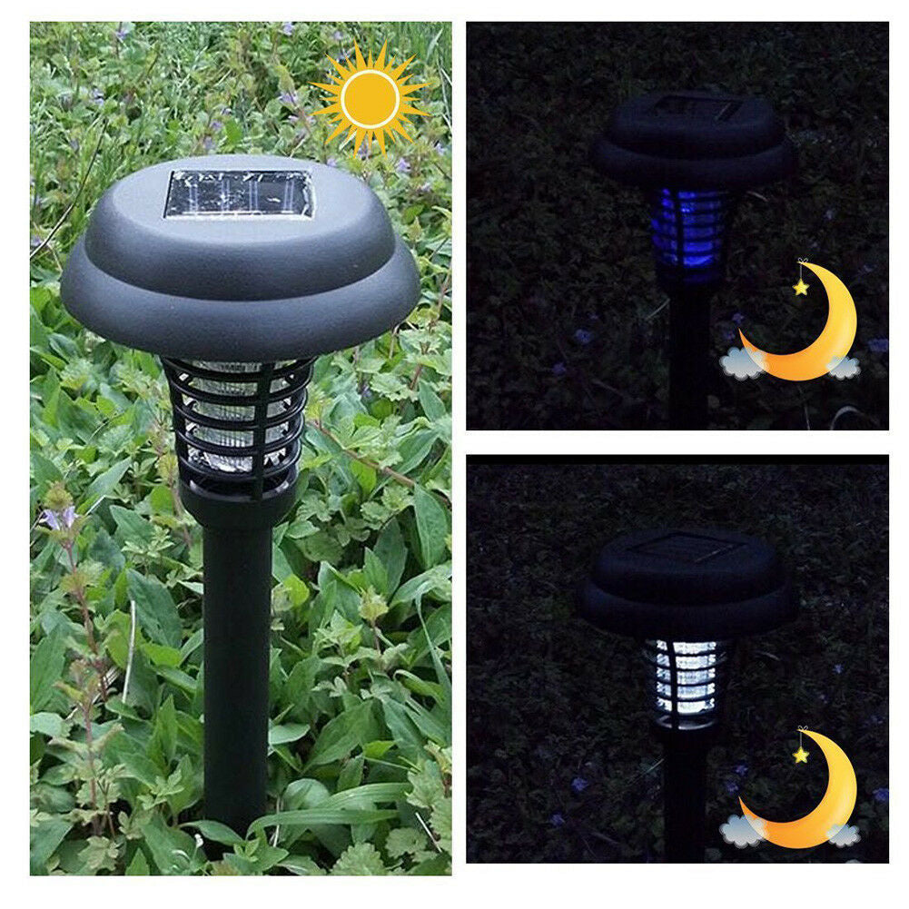 Solar-powered ground stake lamp