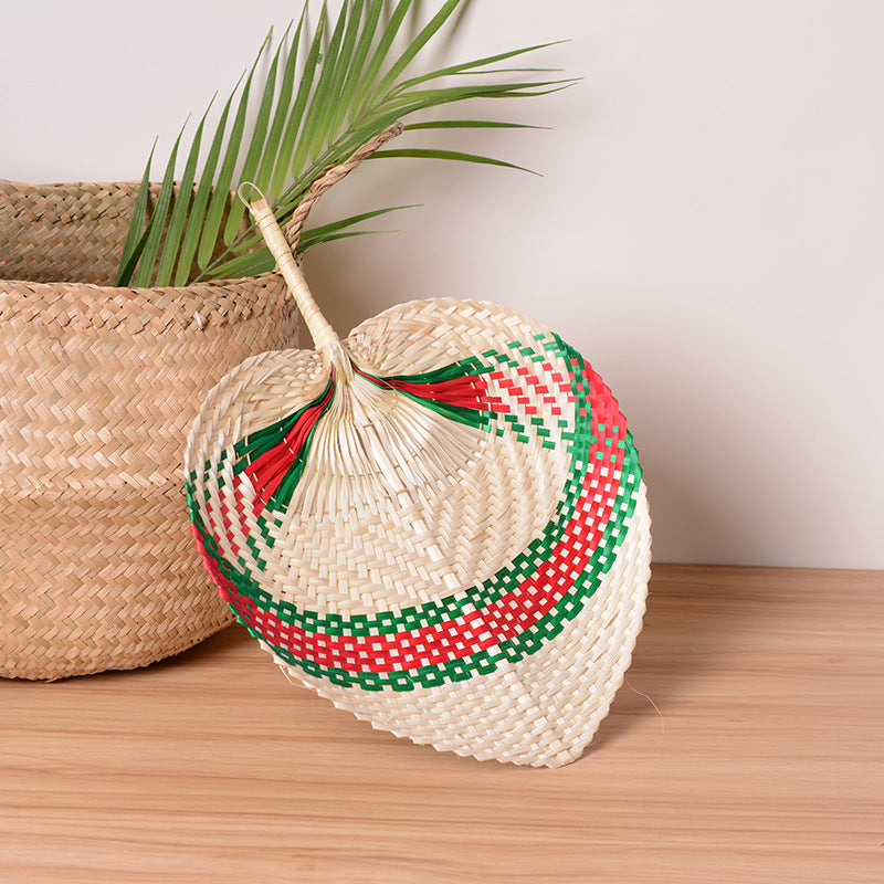 Handcrafted fan with colorful details