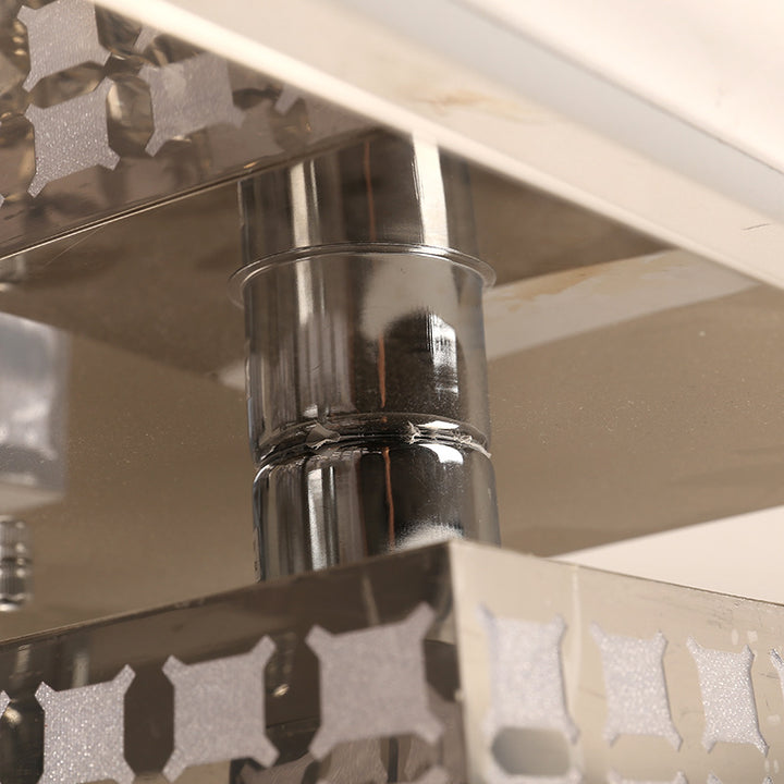 Modern geometric crystal ceiling light