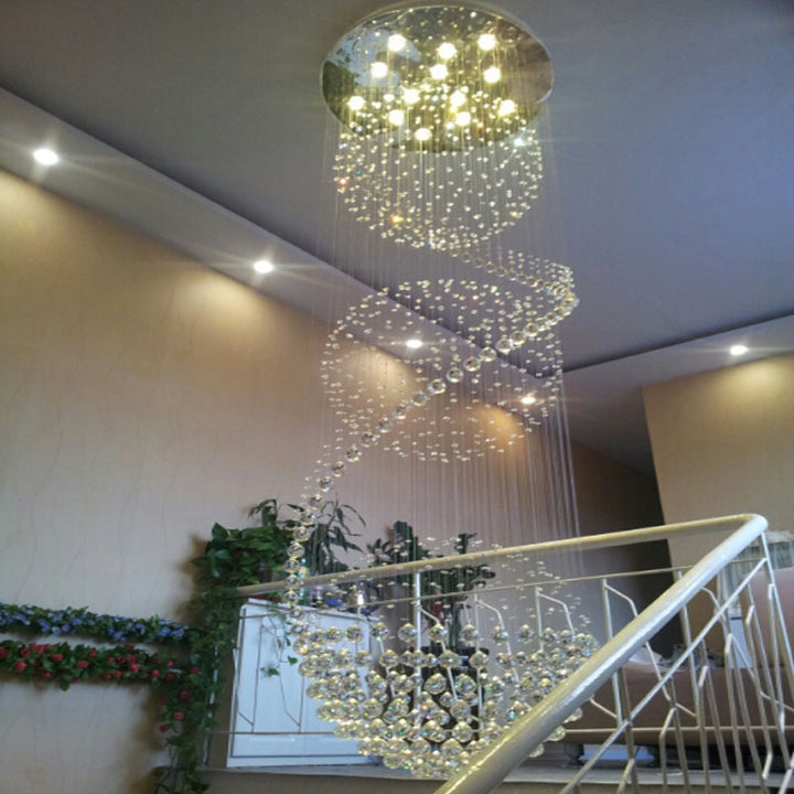 Spiral Crystal Pendant Lamp
