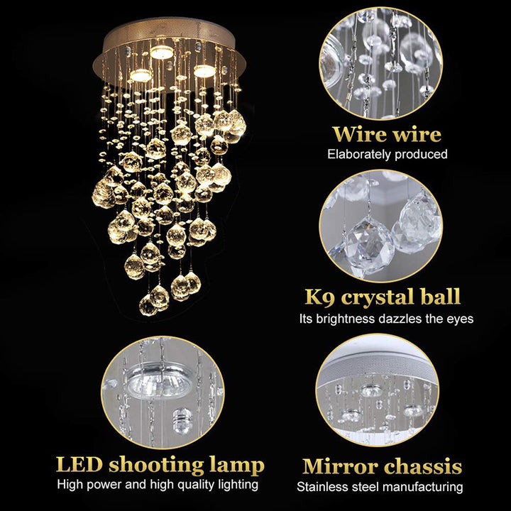 Luxurious crystal pendant chandelier