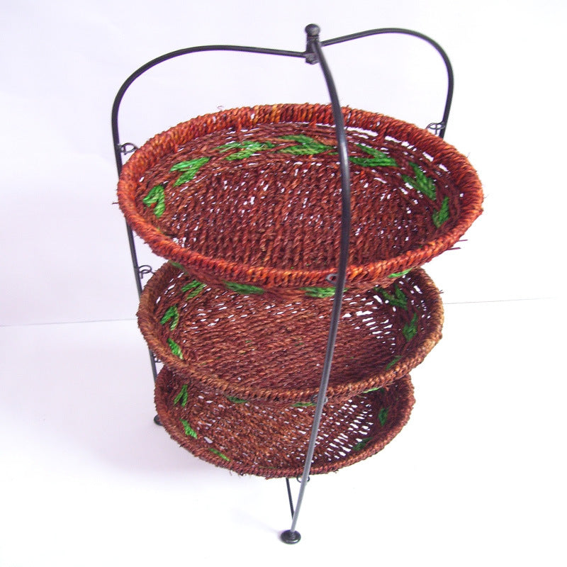 Multi-Tiered Woven Storage Rack