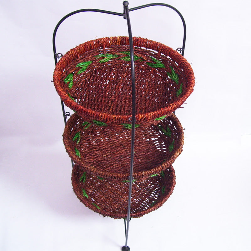 Multi-Tiered Woven Storage Rack
