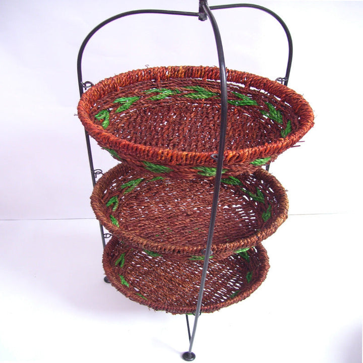 Multi-Tiered Woven Storage Rack