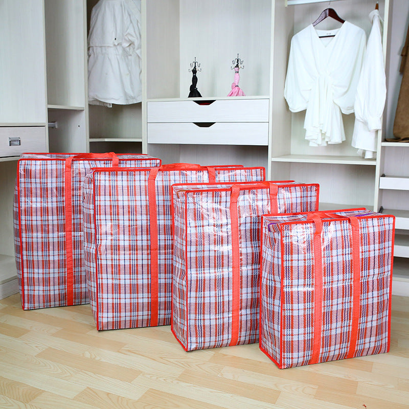 Oversized Checked Storage Tote