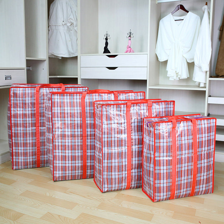 Oversized Checked Storage Tote