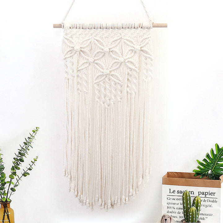 Macramé Wall Decor with Artistic Embellishments