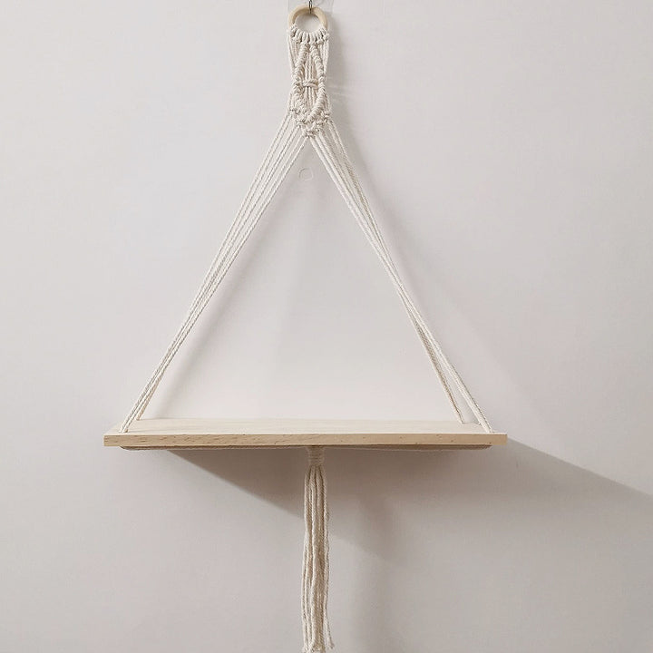 Macramé Wall-Mounted Decorative Shelf