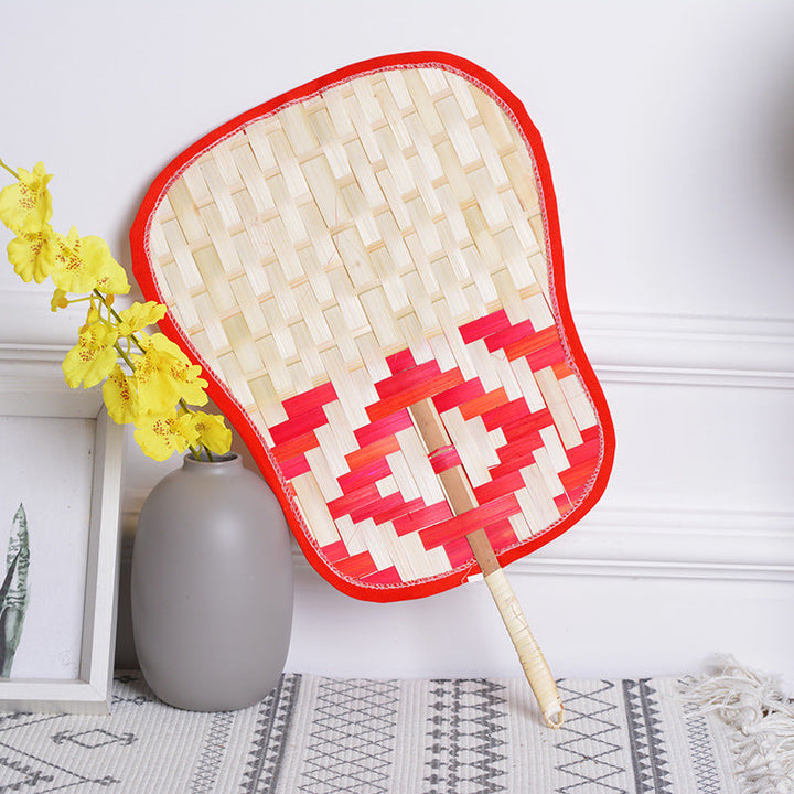 Handcrafted fan with colorful design