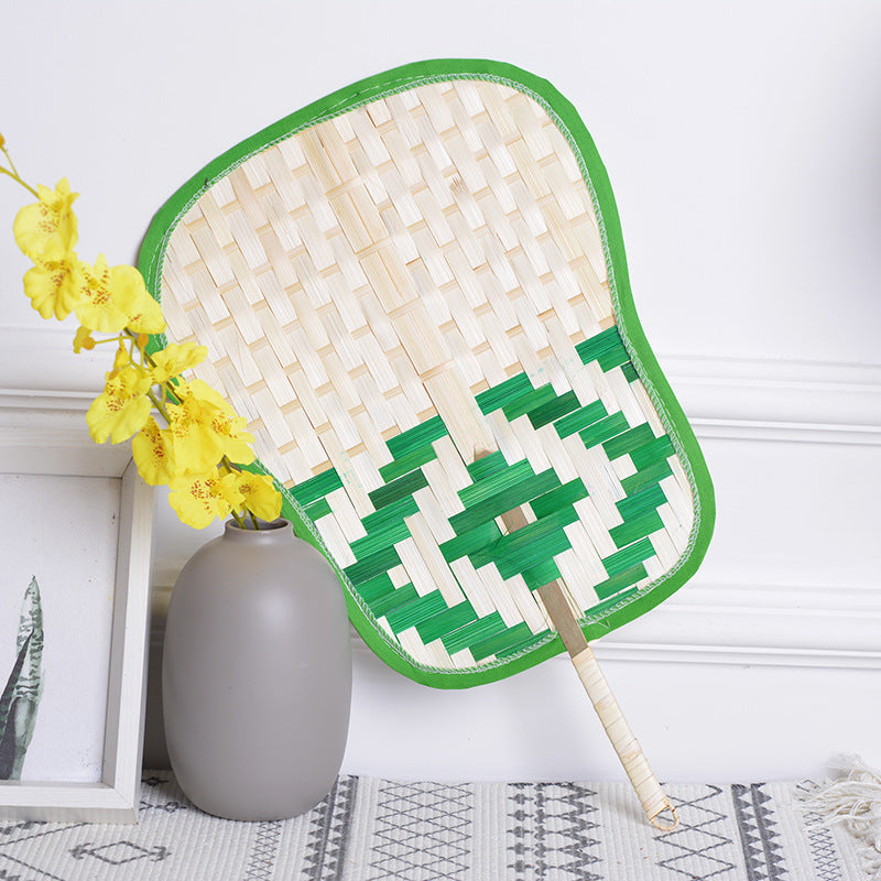 Handcrafted fan with colorful design