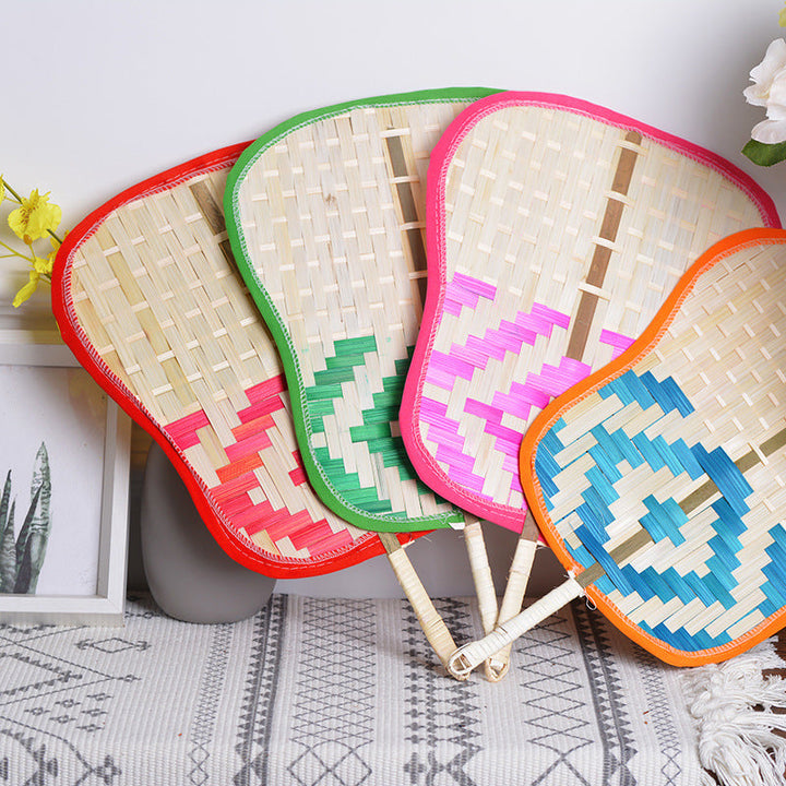Handcrafted fan with colorful design