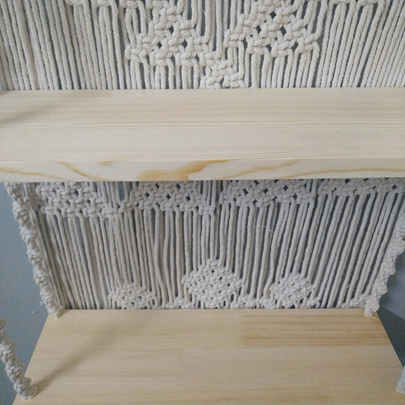 Macramé Wall Shelf Organizer