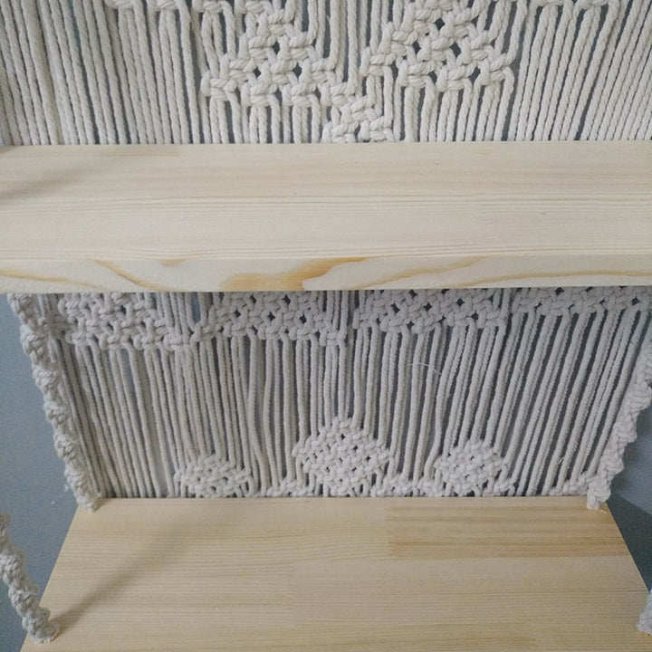 Macramé Wall Shelf Organizer