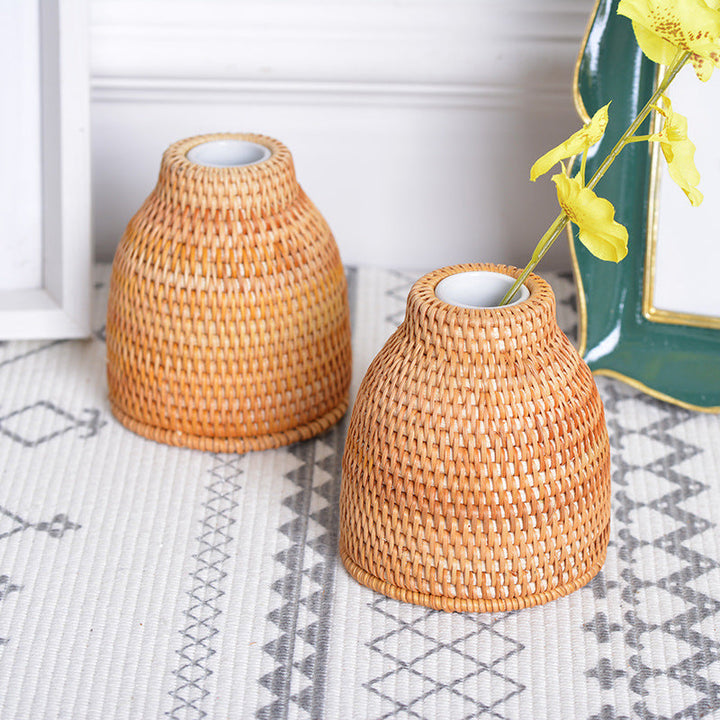 Handwoven decorative vase
