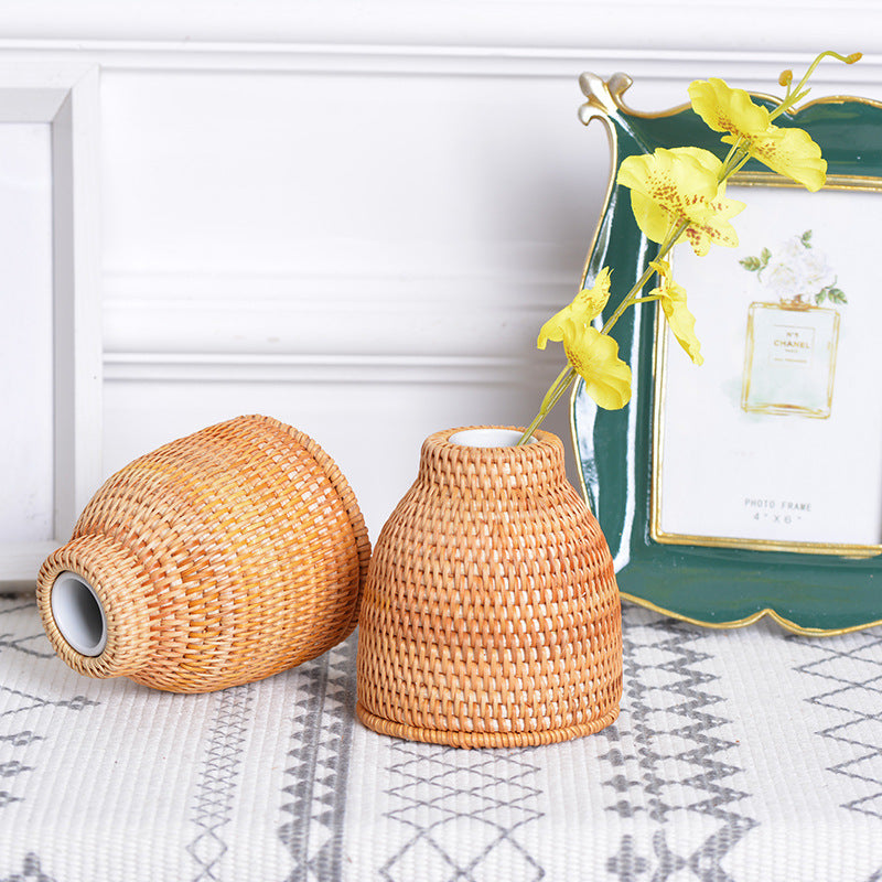 Handwoven decorative vase