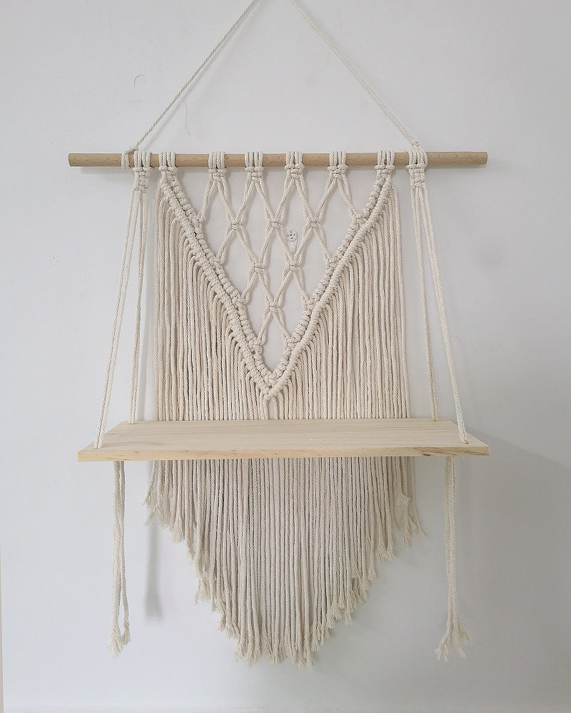 Wall-Mounted Macramé Shelf