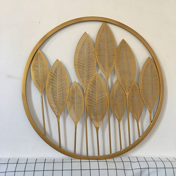 Decorative Gold Leaf Wall Art Sculpture