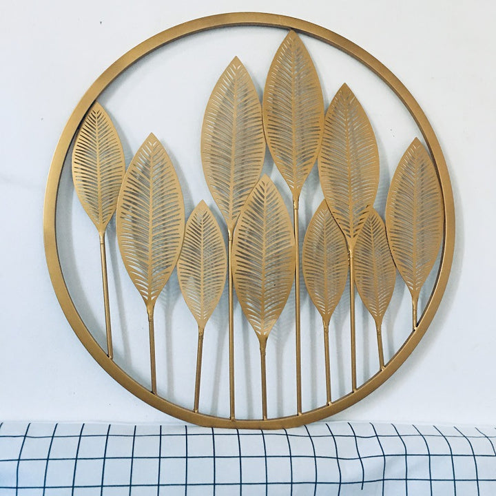 Decorative Gold Leaf Wall Art Sculpture