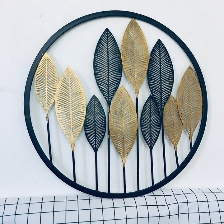 Decorative Gold Leaf Wall Art Sculpture