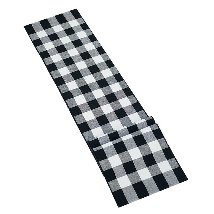 Woven table placemat in buffalo check made of cotton blend
