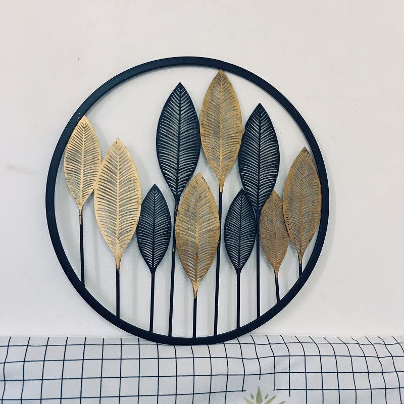 Decorative Gold Leaf Wall Art Sculpture