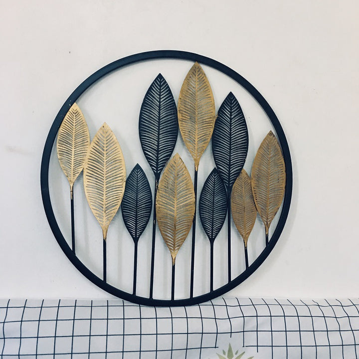 Decorative Gold Leaf Wall Art Sculpture