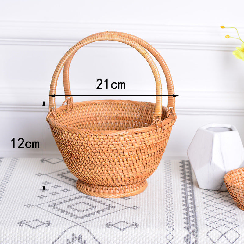 Handcrafted basket with two handles