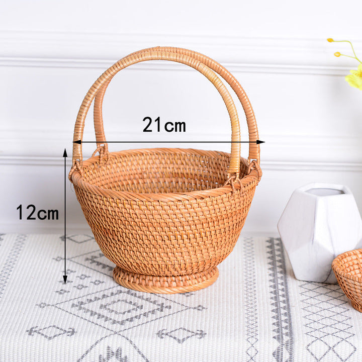 Handcrafted basket with two handles