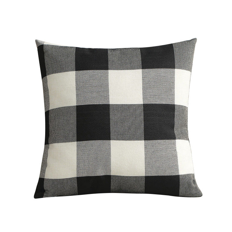 Buffalo Check Cotton Canvas Square Throw Pillow Covers Set