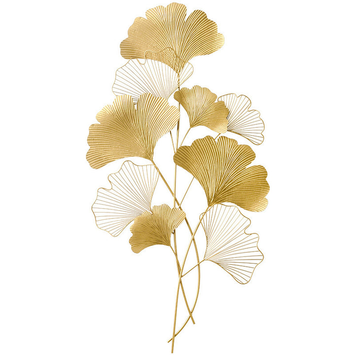 Decorative Metal Ginkgo Wall Sculpture