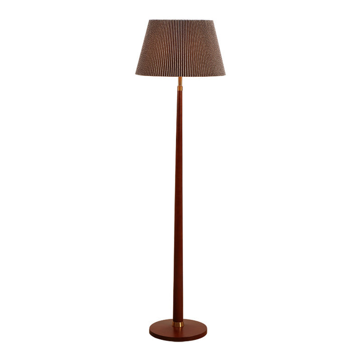 Mid-Century Modern floor lamp with speckled shade