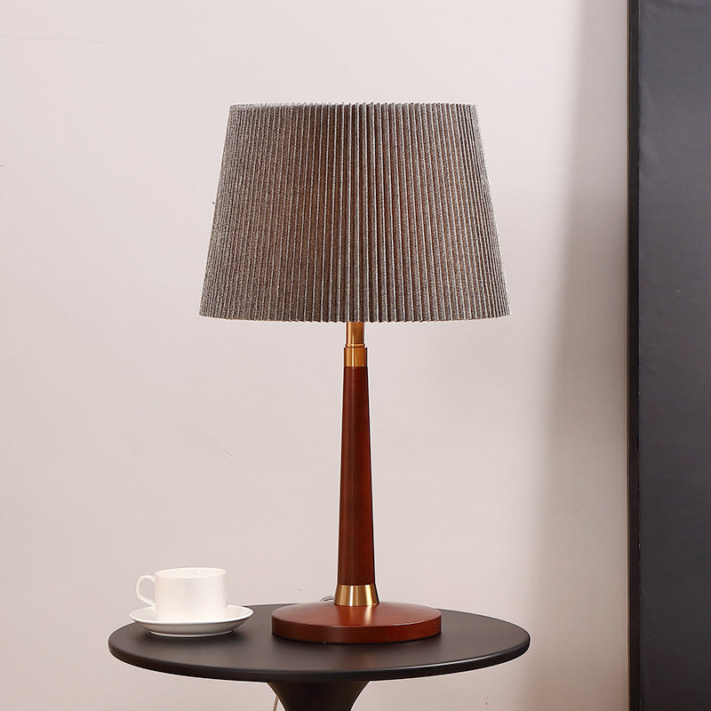 Mid-Century Modern floor lamp with speckled shade