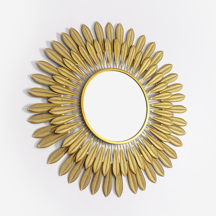 Ornamental Leaf-Designed Wall Mirror