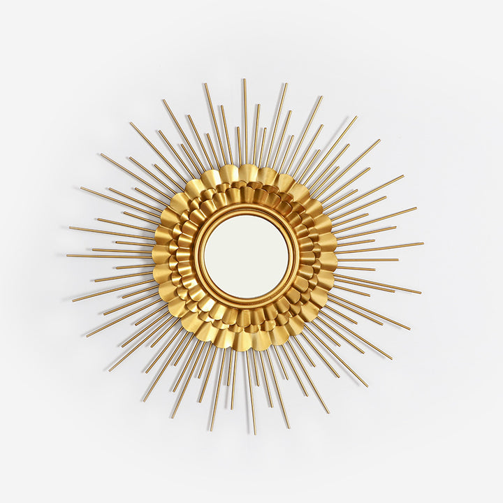 Sunburst Pattern Decorative Wall Mirror