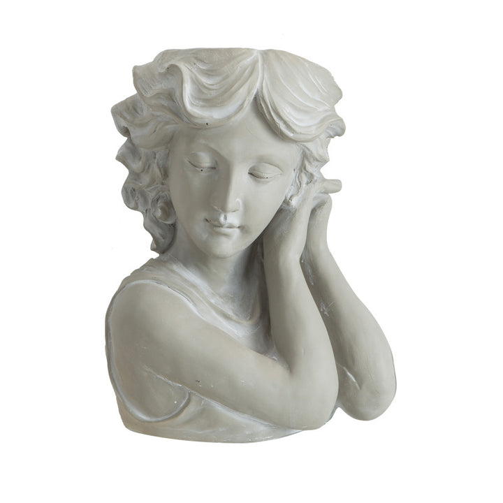 Artistic head sculpture flower pot