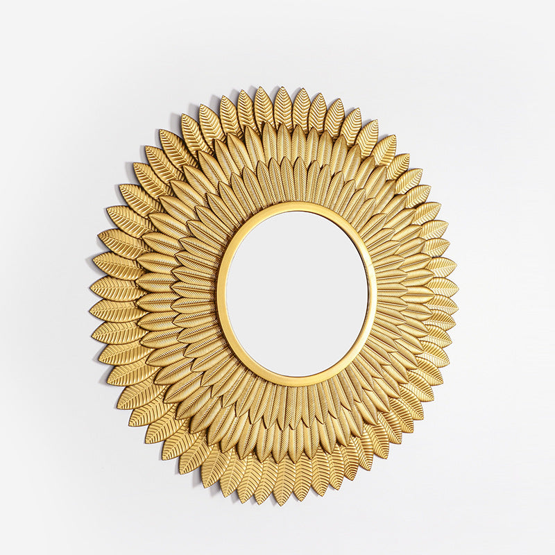 Leaf-Themed Decorative Wall Mirror