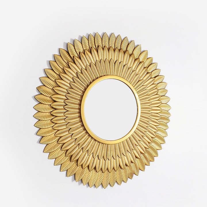 Leaf-Themed Decorative Wall Mirror
