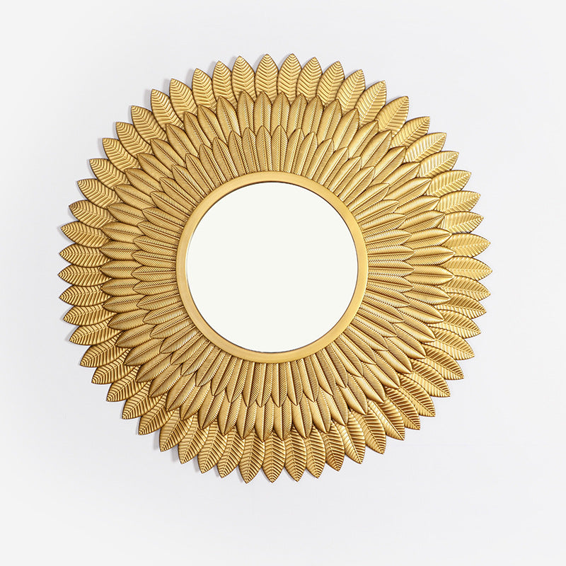 Leaf-Themed Decorative Wall Mirror
