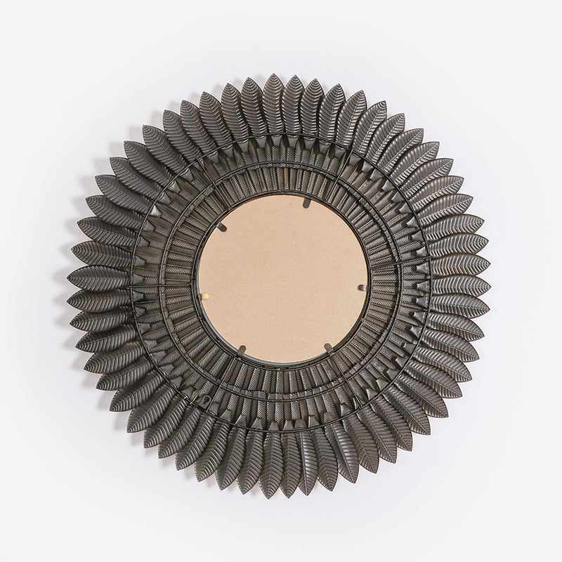 Leaf-Themed Decorative Wall Mirror
