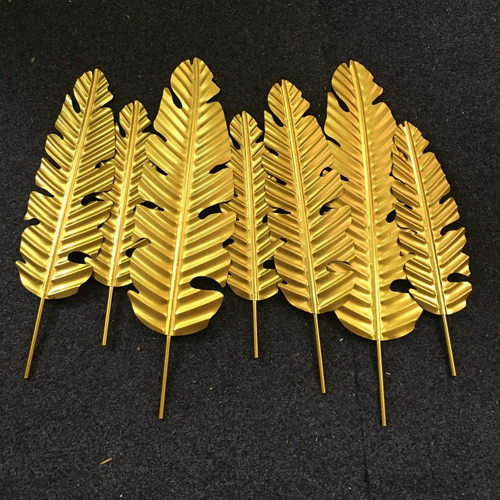 Decorative Metallic Leaf Wall Art Set