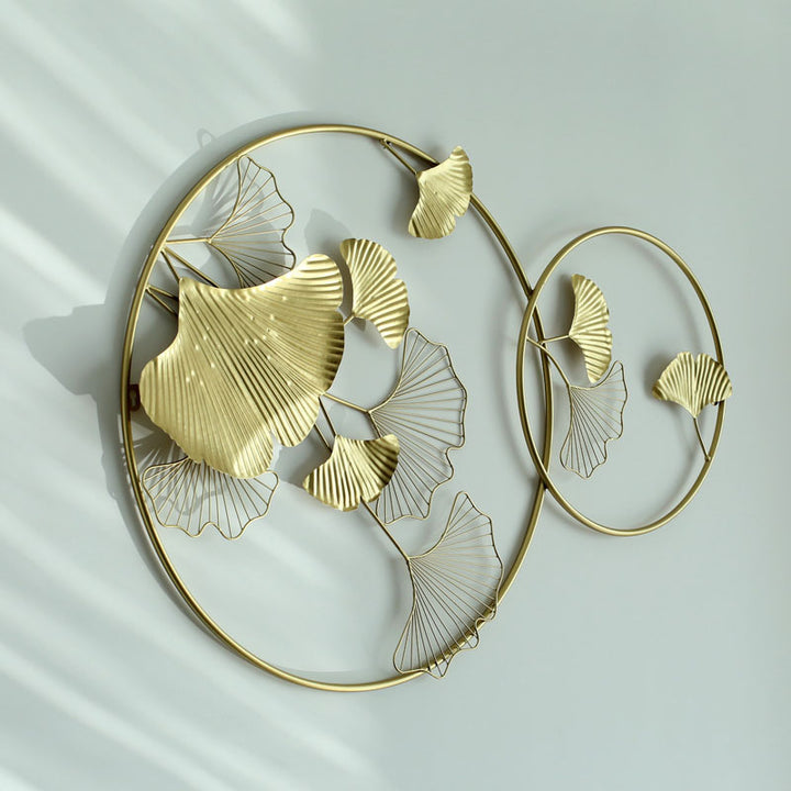 Elegant Ginkgo Leaf Wall Art Sculpture