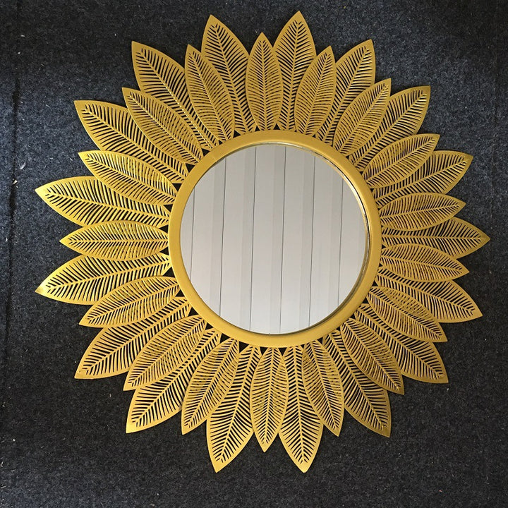 Decorative Round Floral Wall Mirror