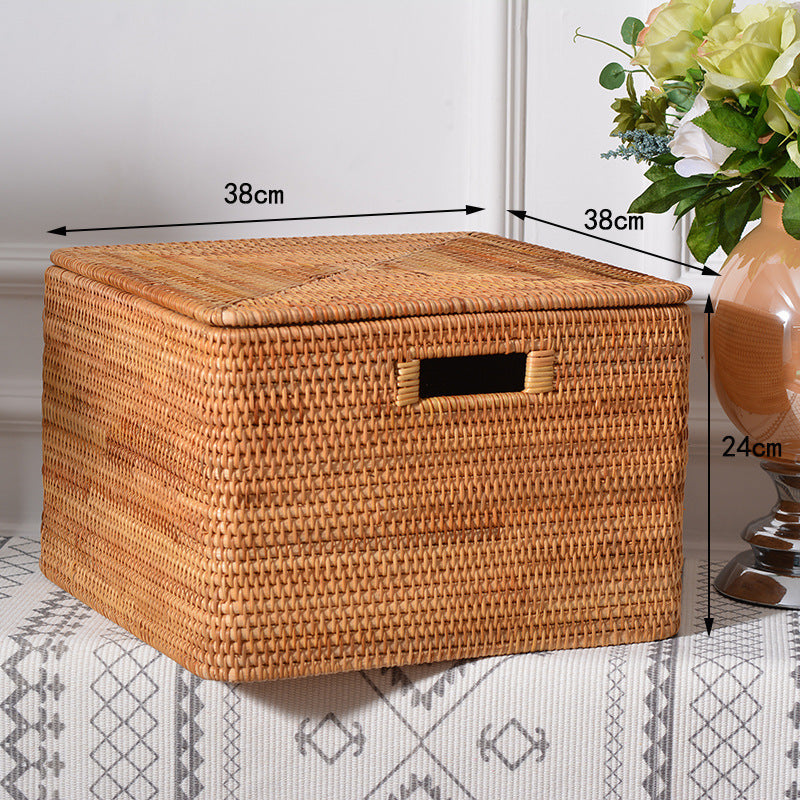 Storage box made of woven material