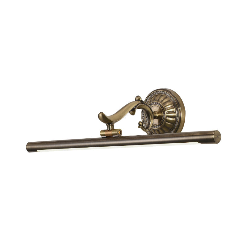 Linear Metallic Vanity Wall Light Modernist Style 16"/21.5" Wide LED Brass/Gold Finish Wall Mount Lighting over Mirror