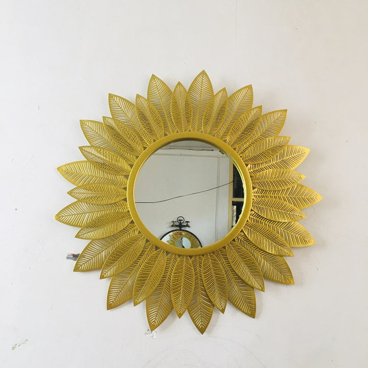 Decorative Round Floral Wall Mirror